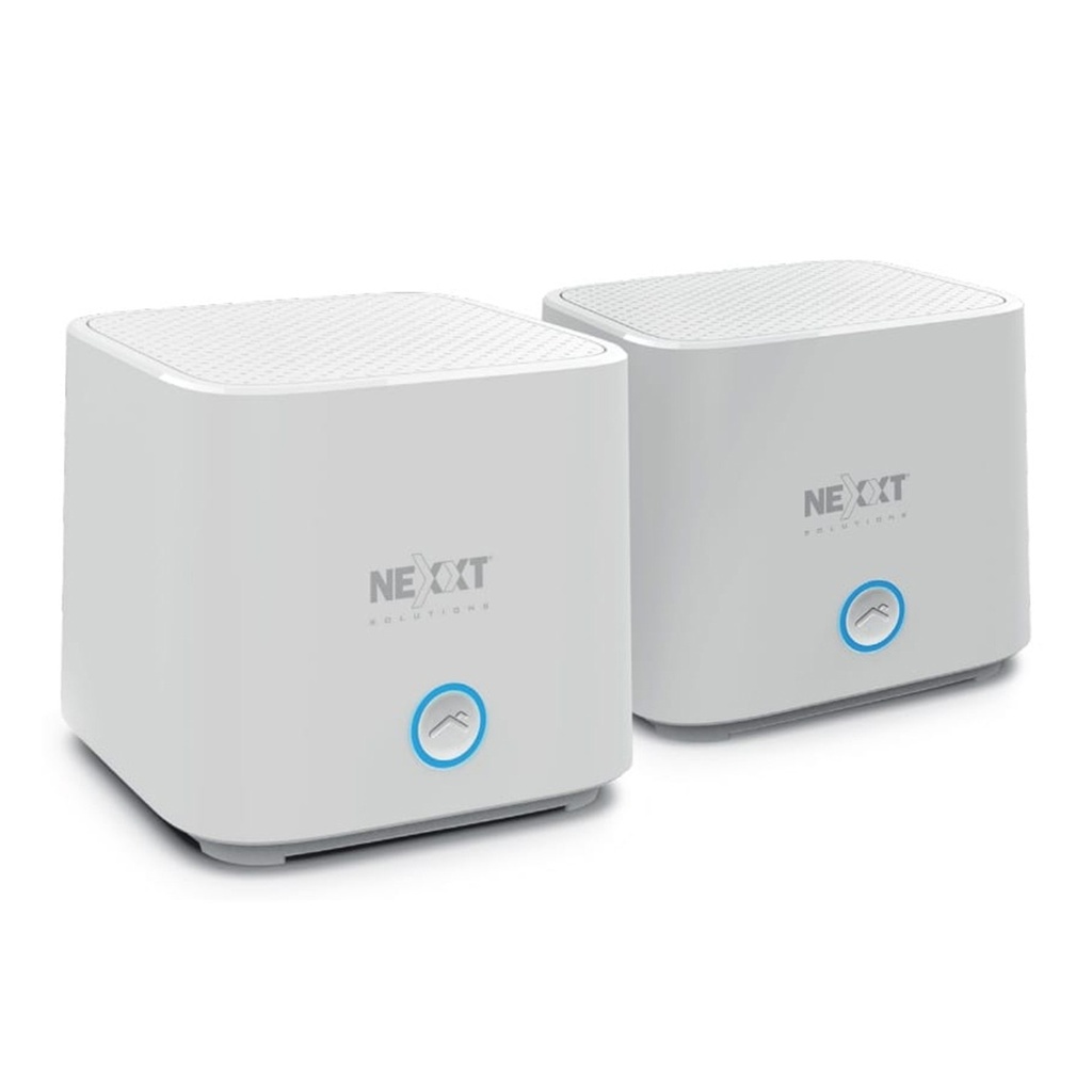 [NCM-X18002PK] Nexxt Home - Router Inalambrico Wifi Bolt Mesh Doble Banda AX1800 Wi-Fi6 [2 Unidades]