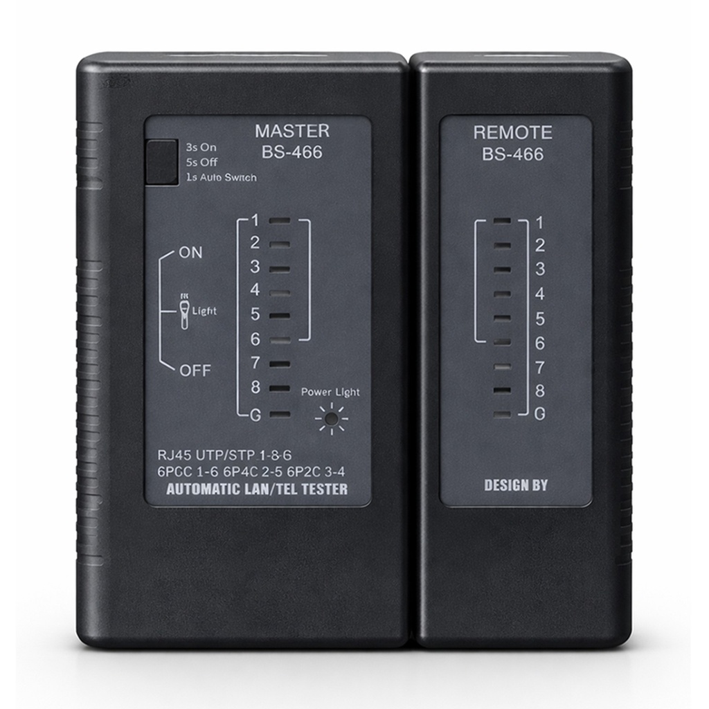 (BS-466) Wireplus - Lan Tester RJ45 RJ11 [Negro]