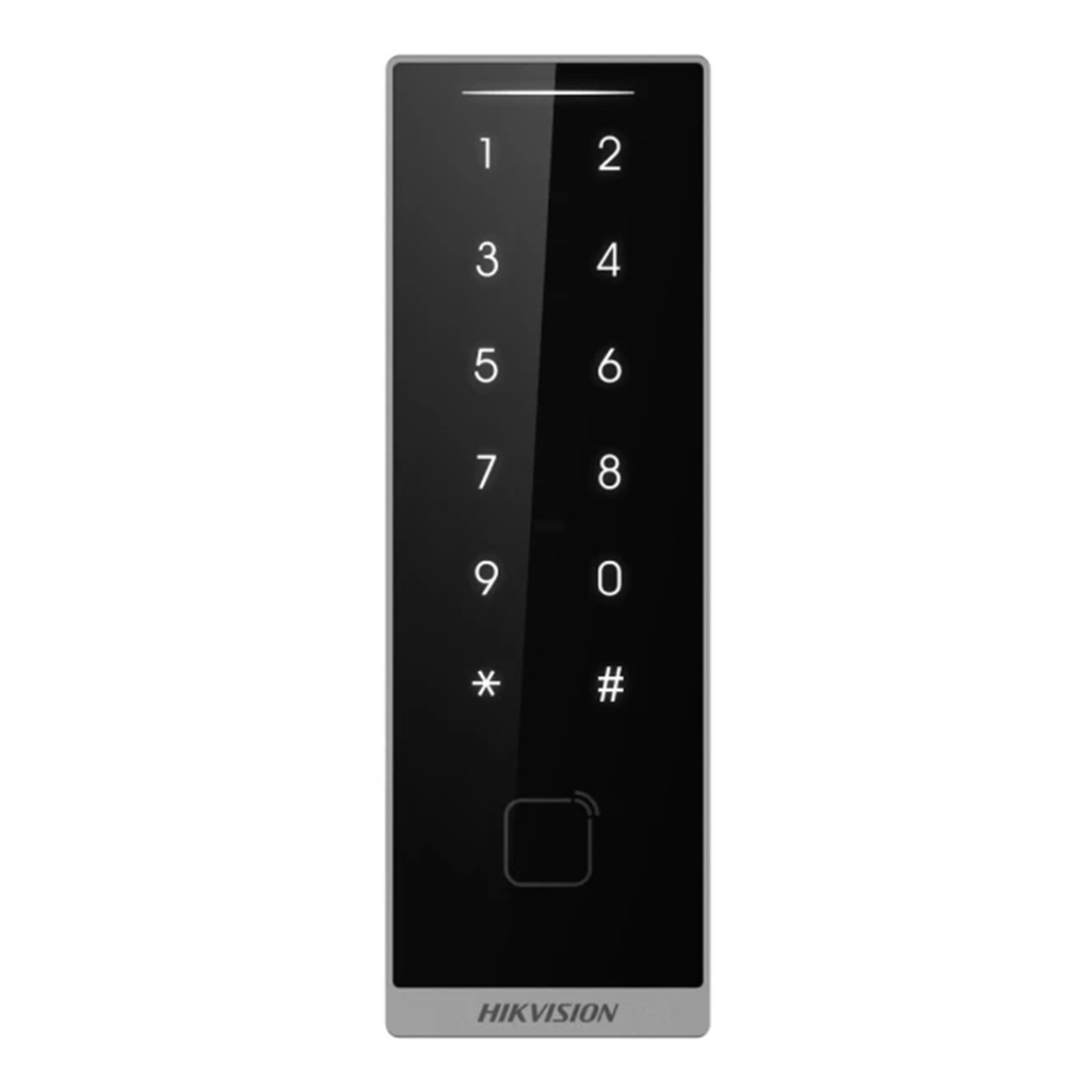 [DS-K1105EMKB] Hikvision - Lector de tarjetas PRO M1 y EM [125 KHz] con Teclado Numérico