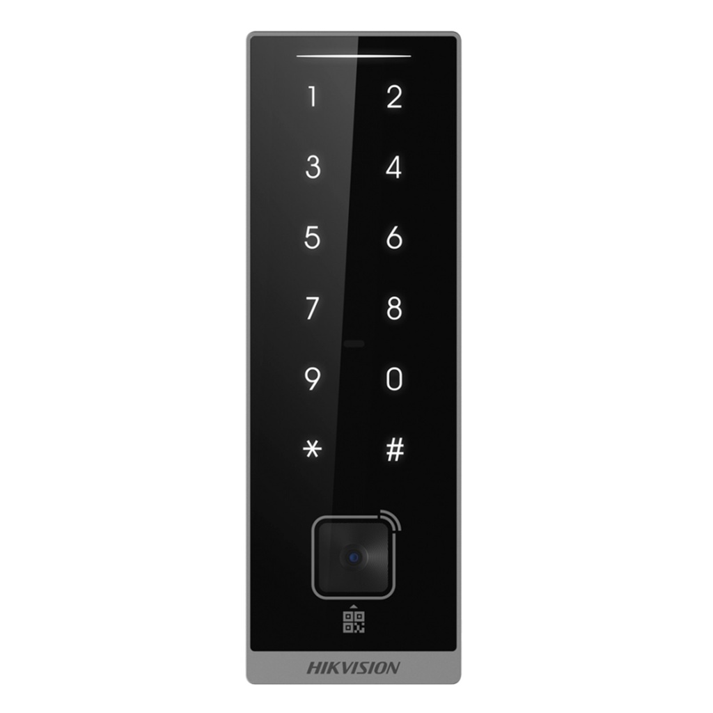 [DS-K1105EMKB-QR] Hikvision - Lector de Tarjetas PRO EM [125 KHz] con Teclado y Escáner de Código QR