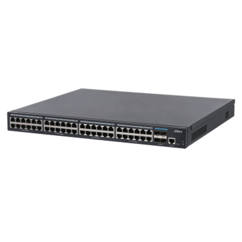 [DH-S5452-48GT4XF-750] Dahua - Switch Cloud L2+ PoE de 52 Puertos con 48 Puertos RJ-45 PoE (Gigabit)  y 4 Puertos SFP+ (1/10 Gbps) Gestión en la Nube Carcasa Metálica Total PoE 750W [Administrable]