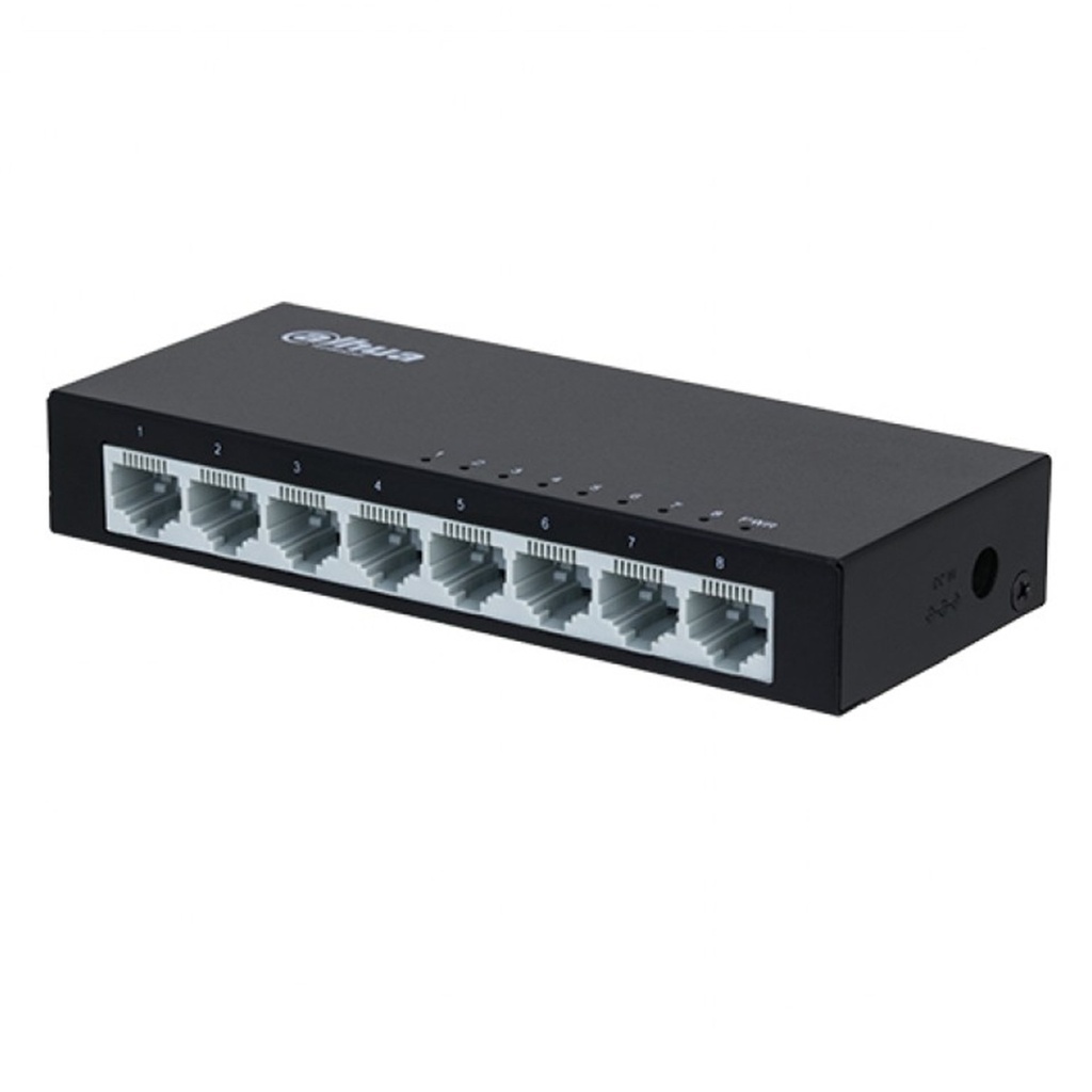 [DH-PFS3008-8ET] Dahua - Switch para Escritorio con 8 Puertos (10/100 Mbps) Carcasa Metalica [No Administrable]