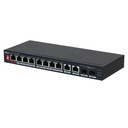[DH-PFS3210-8GT2GF-96] Dahua - Switch PoE para Escritorio de 10 Puertos con 8 Puertos PoE (Gigabit) 2 Puertos Uplink (Gigabit) y 2 Puertos SFP (Gigabit) Carcasa Metálica Total PoE 96W [No Administrable]