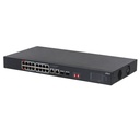 [DH-S3220-16GT-240] Dahua - Switch PoE para Montaje en Rack de 20 Puertos con 16 Puertos PoE (Gigabit) 2 Puertos Uplink (Gigabit) y 2 Puertos SFP (Gigabit) Carcasa Metálica Total PoE 240W [No Administrable]