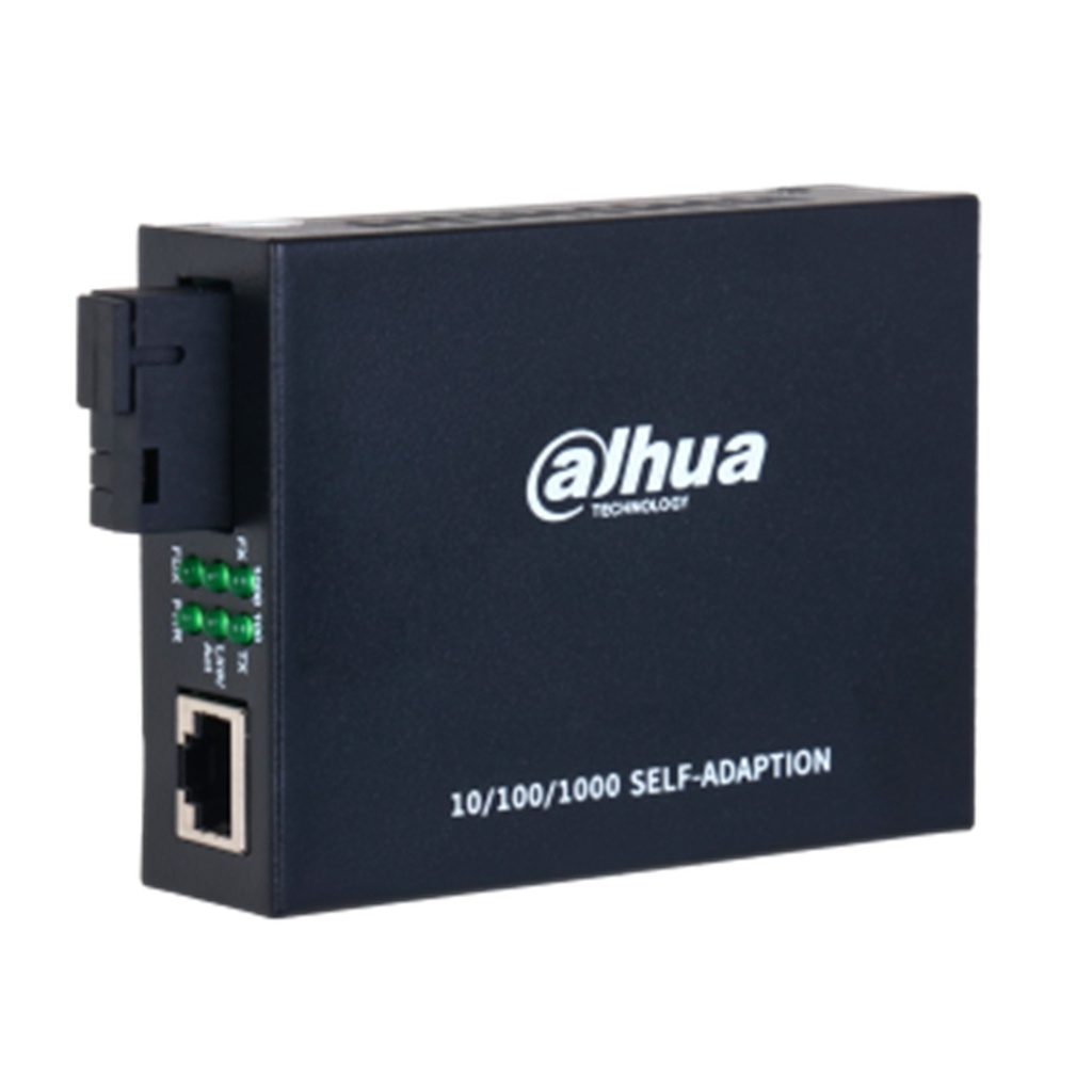 [DH-OTE100T-G] Dahua - Transceptor Óptico Ethernet con Distancia de hasta 20 kms (Velocidad del Puerto Ethernet 1 × 10/100/1000Base-T Velocidad del Puerto Óptico 1 × 1000Base-X)