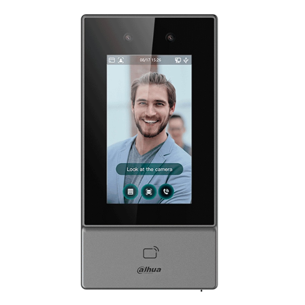 [DHI-ASI6213S-PW] Dahua - Control de Acceso con Pantalla Táctil de 4.3" y Reconocimiento Facial (6.000 Usuarios 6.000 Rostros 10.000 Tarjetas IC Mifare 6.000 Claves) Puerto PoE Comunicación TCP/IP y Wi-Fi para Interiores y Exteriores [Serie FACT]