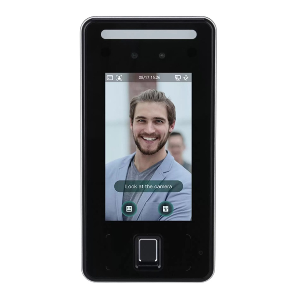 [DHI-ASI6214J-MW-V1] Dahua - Control de Acceso con Pantalla Táctil de 4.3" y Reconocimiento Facial (20.000 Usuarios 20.000 Rostros 50.000 Tarjetas IC Mifare 20.000 Claves 10.000 Huellas) PoE TCP/IP y Wi-Fi para Interiores y Exteriores [Serie FACT]