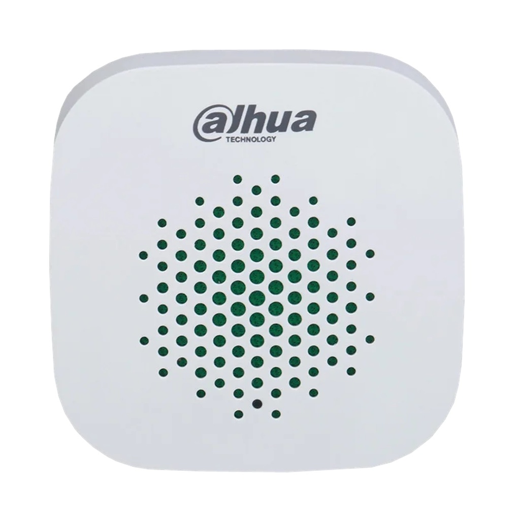 [DHI-ARA12-W2] Dahua - Sirena Inalámbrica Interior 85 dB 3 Niveles de Volumen Led Indicador Alarma de Batería Baja Medición de Temperatura Frecuencia 868.0 MHz–868.6 MHz [Bateria 2 x CR123A]