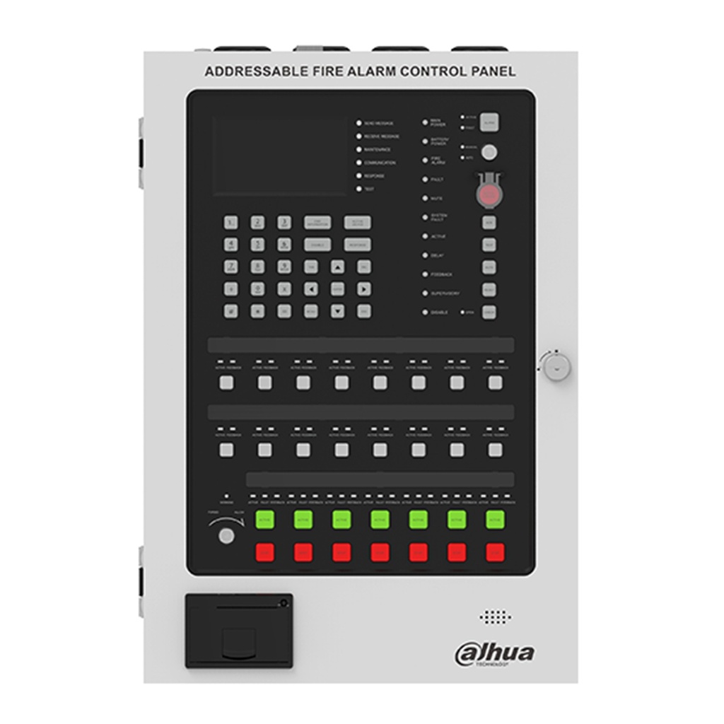 [DHI-HY-1022-P-AB] Dahua - Panel de Detetección de Incendio Direccionable 254 Dispositivos 2 Hilos Sin Polaridad Pantalla de 4.3" Voltaje de Salida DC 12V-48V Voltaje de Entrada AC90-240V/50Hz 60Hz