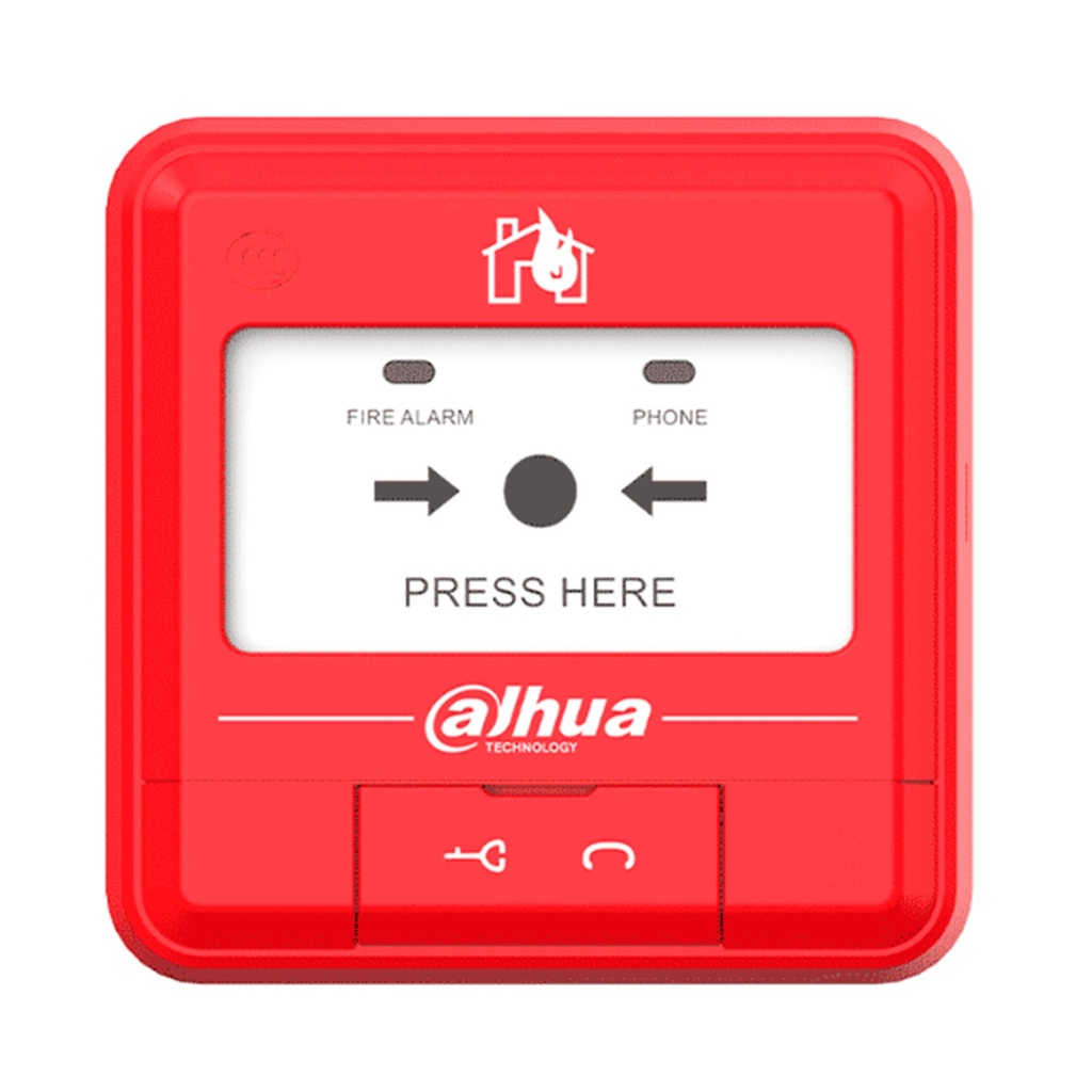 [DHI-HY-C121] Dahua - Estacion Manual de Alarma de Emergencia Convencional de 2 Hilos Sin Polaridad DC16V-DC28V [WisuAlarm]