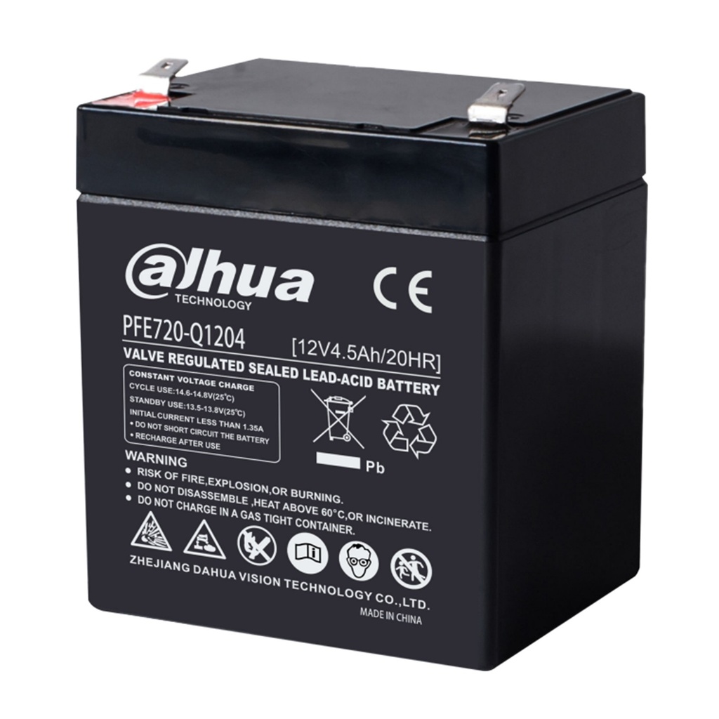 [DH-PFE720-Q1204] Dahua - Batería Sellada Recargable 12V 4.5Ah AGM Libre de Mantenimiento