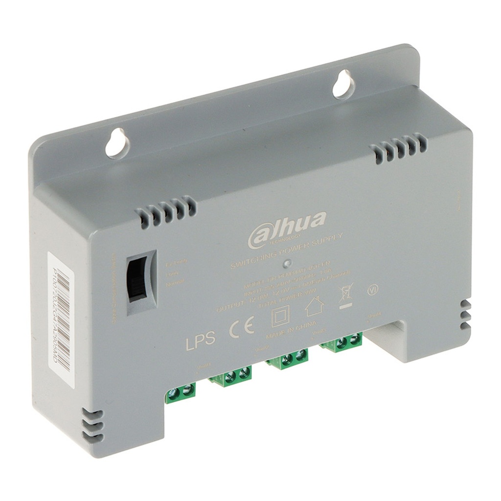 [DH-PFM344D-4CH-US-V2] Dahua - Fuente de Poder con Distribuidor para 4 Canales 12V 2 Amp 30W Voltaje de Salida Ajustable de 12V/13.5V/15V Protección de Voltaje Protección Contra Fuego V-0 Certificación FCC