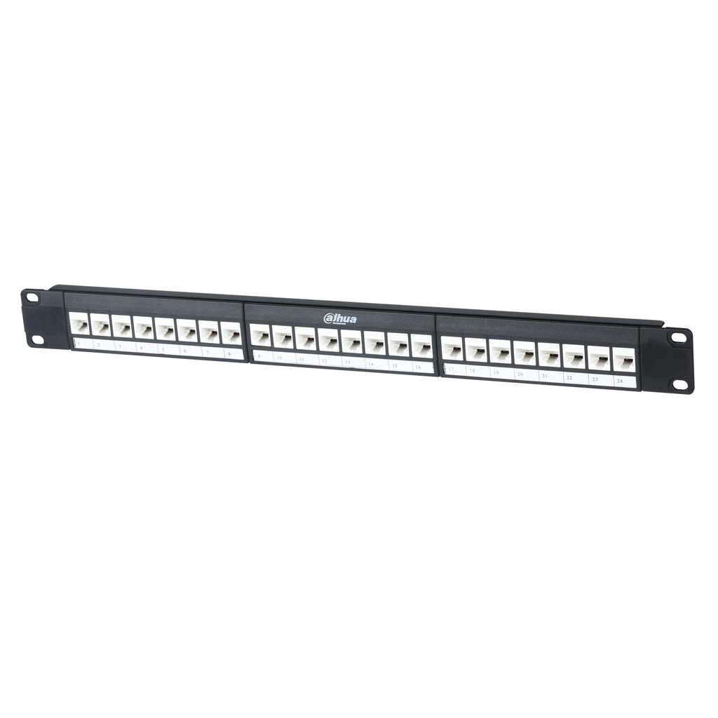 [DH-PFM3973M-6U-24] Dahua - Patch Panel UTP CAT6 (Categoria 6) 24 Puertos 19" 1U (Admite Cables Sólidos o Trenzados de 22 a 26 AWG) Compatible con Configuraciones de Cableado T568A y T568B