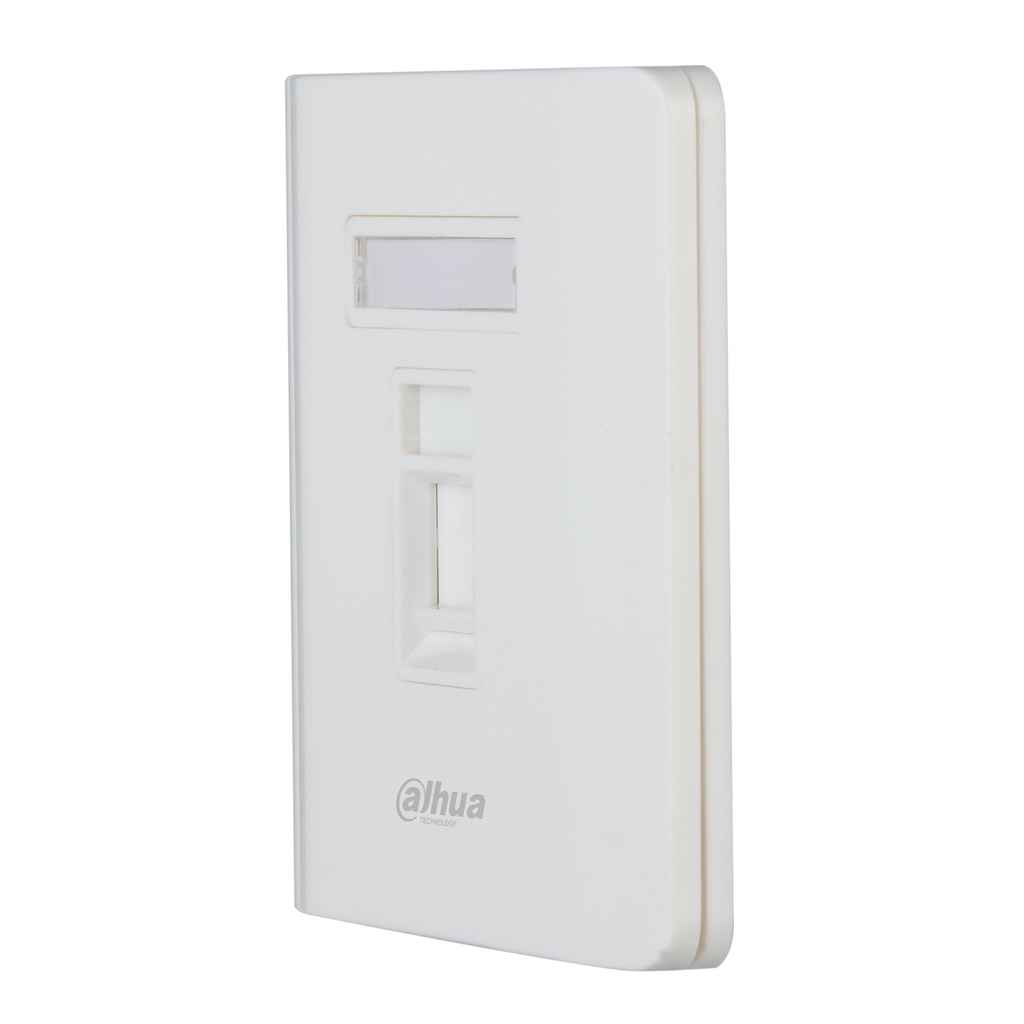 [DH-PFM3971-US-1] Dahua - Face Plate 1 Puerto Placa Frontal de Pared para Keystone con Etiqueta Integrada Blanco [10 Unidades]