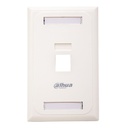[DH-PFM3971-US-1] Dahua - Face Plate 1 Puerto Placa Frontal de Pared para Keystone con Etiqueta Integrada Blanco