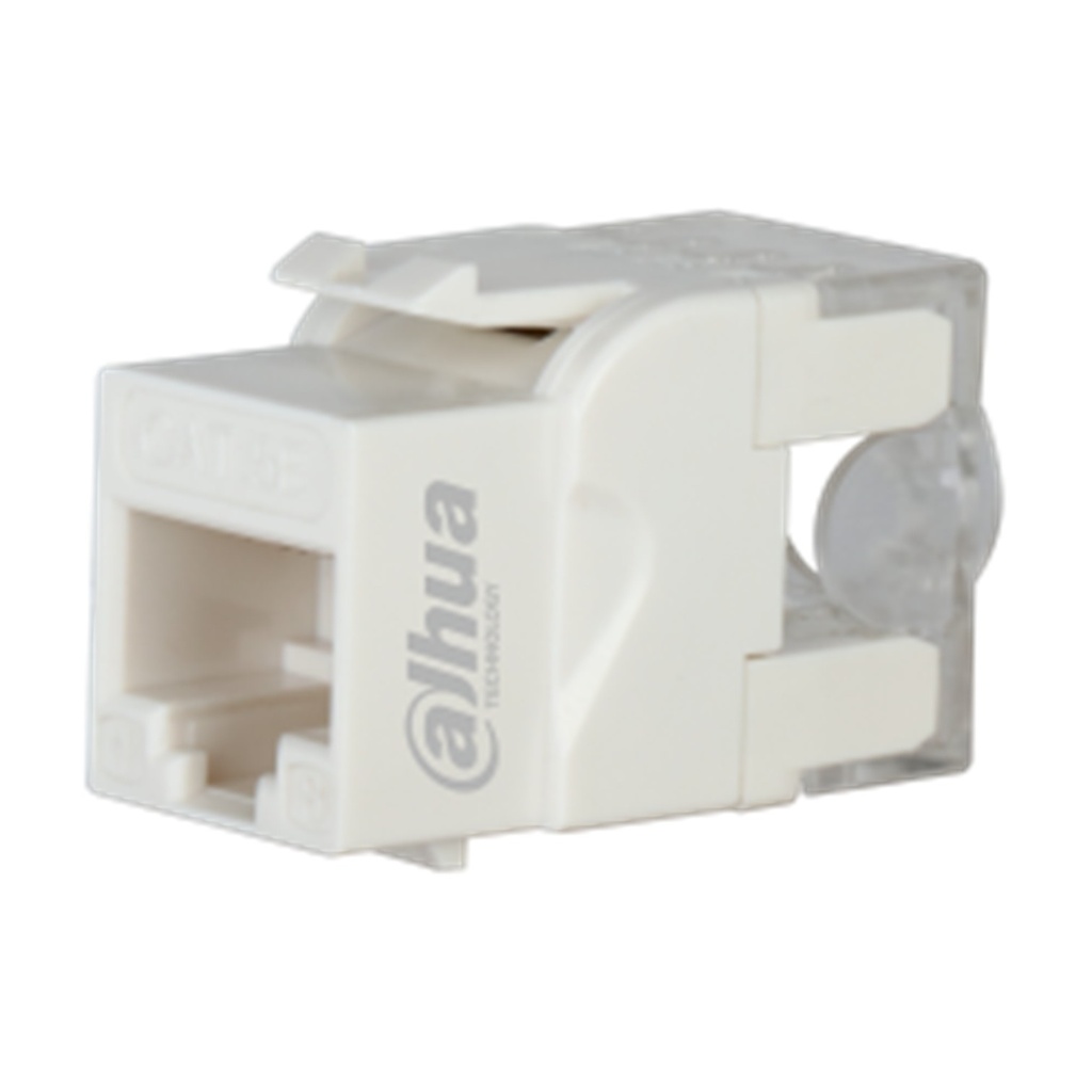 [DH-PFM3970-5EU-white] Dahua - Conector Keystone Jack Coupler Sin Blindaje RJ45 CAT5e (Categoria 5e) ANSI/TIA568.2-D (Blanco) [50 Unidades]