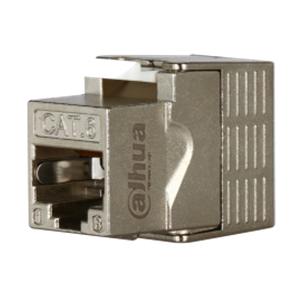 [DH-PFM3970-6F-gray] Dahua - Conector Keystone Jack Coupler Blindado RJ45 CAT6 (Categoria 6) ANSI/TIA568.2-D Ponchado Rapido Sin Herramienta (Gris) [Unidad]