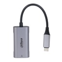 [DH-TC31] Dahua - Adaptador Convertidor USB 3.0 Tipo C a RJ45 Conexión Plug and Play Carcasa Metálica