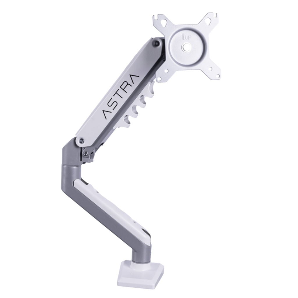 [ASTDA105] Astra - Base de Brazo Ajustable de Acero para Monitor 15"-32" hasta 9kg [Blanco y Gris]