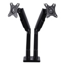 [ASTDA97C024] Astra - Base de Brazo Doble Ajustable de Acero para Monitor 17"-32" hasta 9kg por Pantalla [Negro]