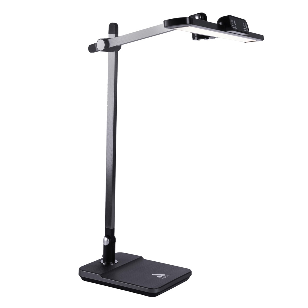 [BL1321] Astra - Lámpara LED de Escritorio Alámbrica con Reloj Digital [Negra]