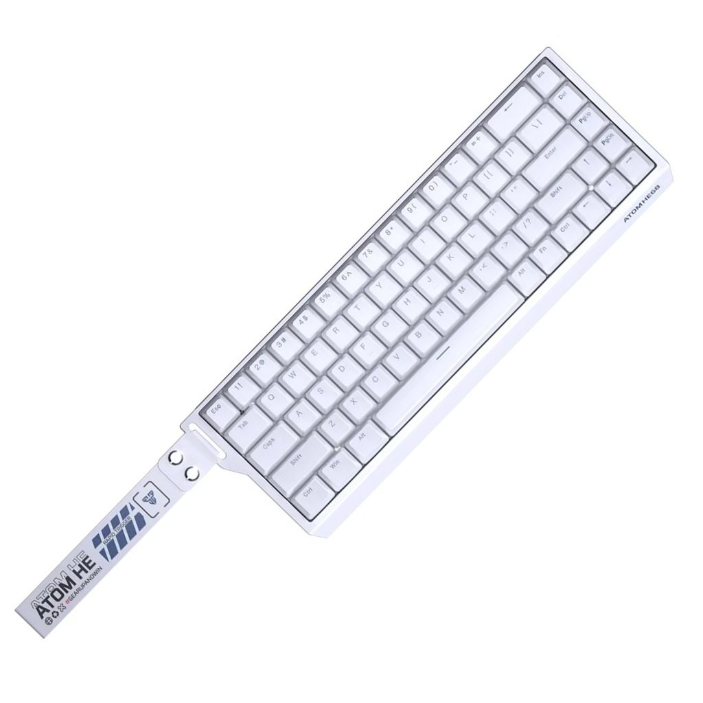 [MK811-WH(EMD)] Fantech - Teclado Atom HE68 Cableado SW Esmeralda [Blanco]
