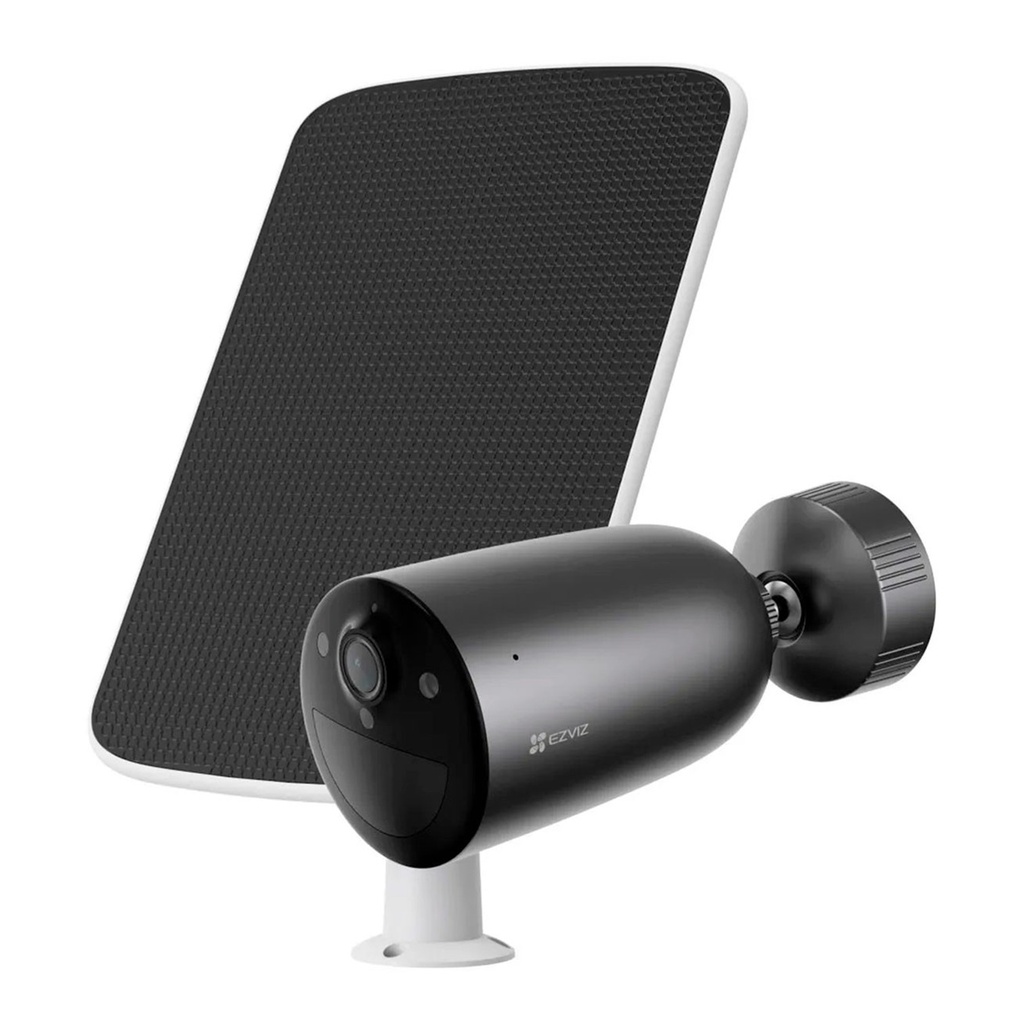 [CS-EB3/SP-R200(3MP)] Ezviz - Kit Cámara Bullet IP Inalámbrica con Batería HD 2K [3MP] Wi-Fi Lente 2.8mm con Panel Solar Exterior/Interior