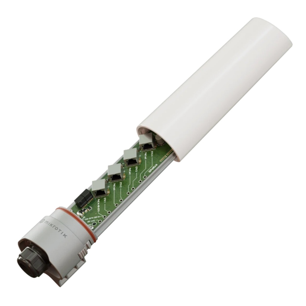 [GPER14i] - Mikrotik (GPeRx4) Extensor PoE Administrable SwOS para Exterior 3 Puertos de Salida af/at / PoE IN 90 Watts Puertos Aislados