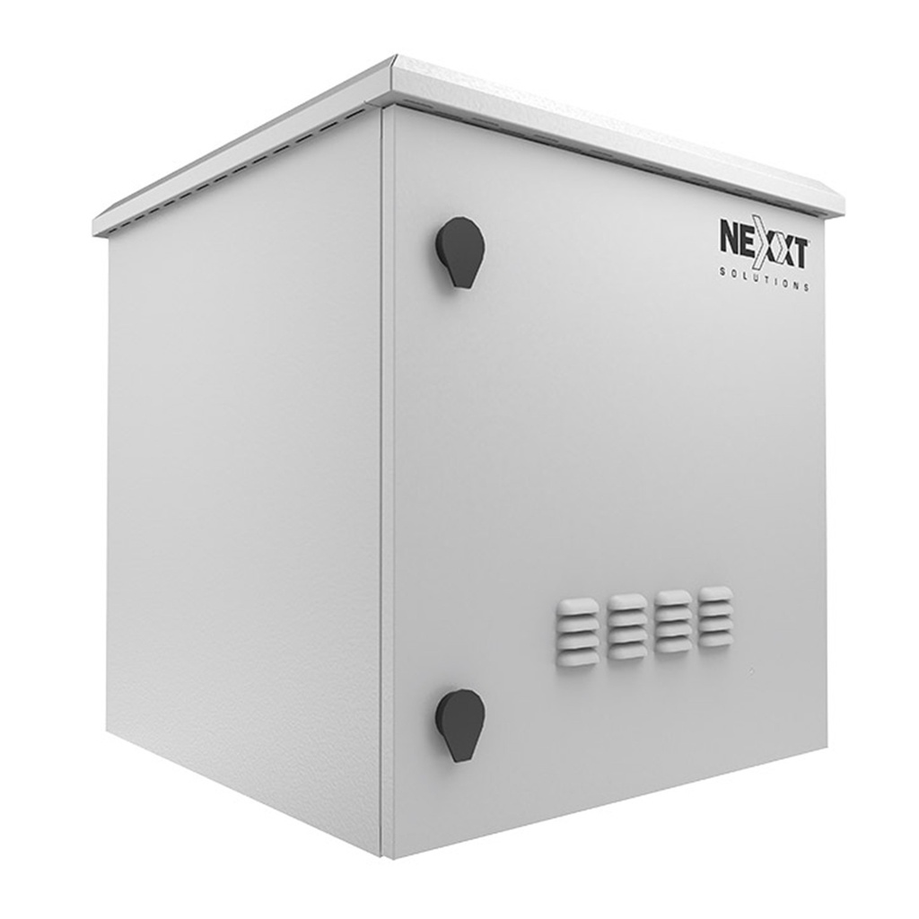 [AW224NXT02] Nexxt - Gabinete Fijo para Exteriores [9U] Ensamblado con Montaje y Poste 600x450mm [Gris]