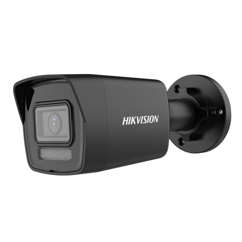 [DS-2CD1043G2-LIU(BLACK)] Hikvision - Cámara HD Bullet con Audio IP 2K [4MP] Lente 2.8mm Acusense Dual Light [Metal/Plástico] [Negra]