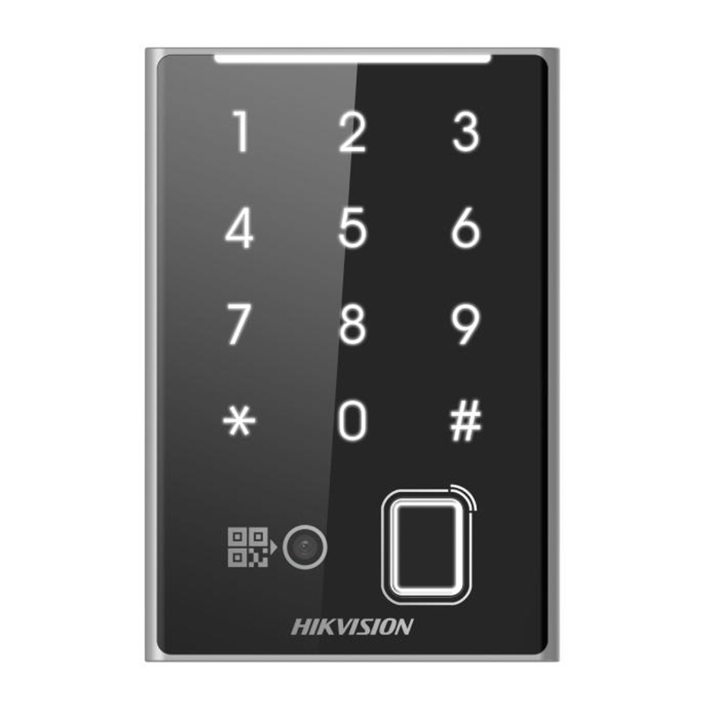 [DS-K1109DKFB-QR] Hikvision - Lector de Tarjetas PROX EM y de Códigos QR Teclado para Contraseña Compatible con Controladores DSK2600 Series Hikvision Comunicación RS485 y WIEGAND IP65