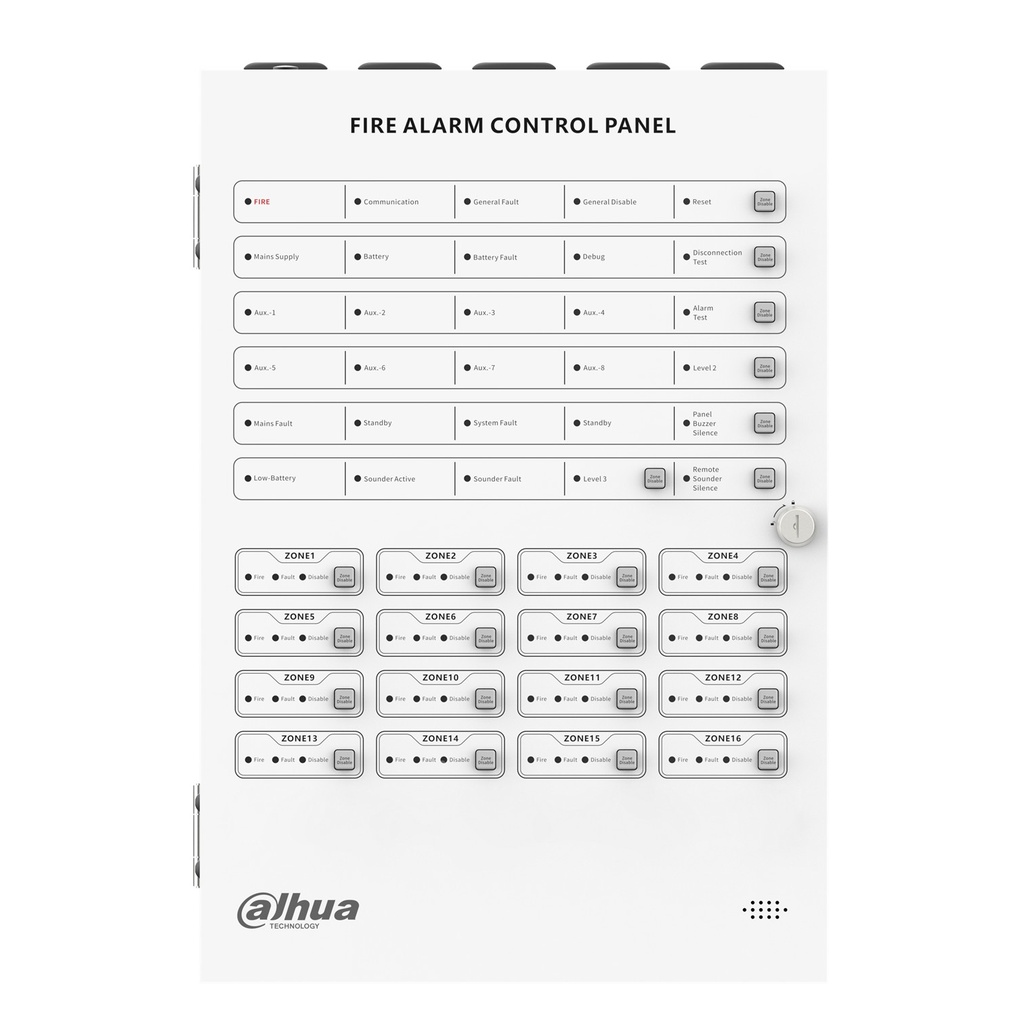 [DHI-HY-C102-16] Dahua - Panel de Control de Alarma Contra Incendios Convencional de 16 Zonas Interfaz Ethernet Interfaz RS-485 Registro de Eventos Históricos Alimentación principal de 90 VCA a 270 VCA Soporte de Plataforma Cloud... [Convencional]