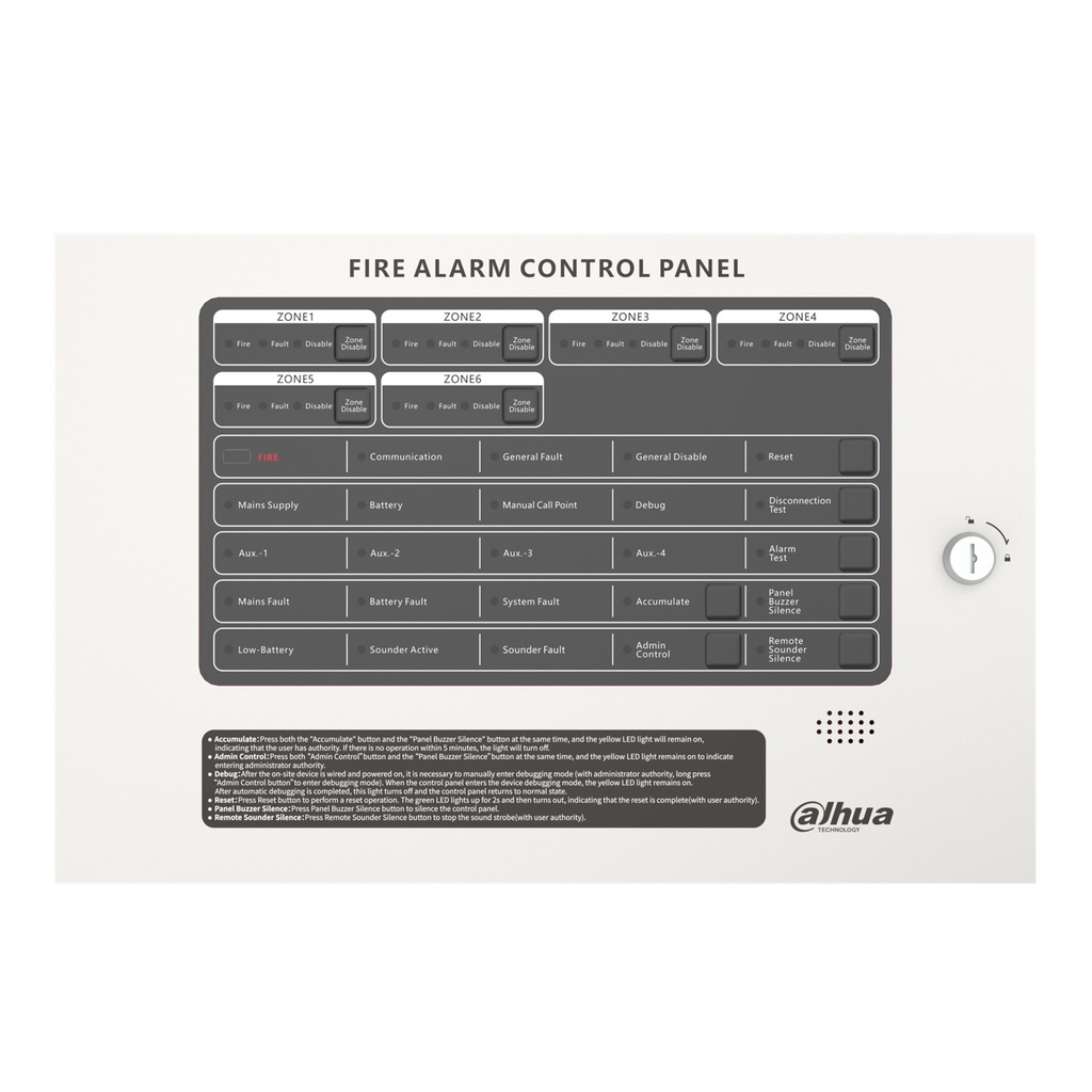 [DHI-HY-C102-8L] Dahua - Panel de Control de Alarma Contra Incendios Convencional de 8 Zonas Capacidad de 25 Detectores por Zona Alimentación Principal de 100 VCA a 240 VCA Grado de Protección IP30 Salida para Campana de Incendio... [Convencional]