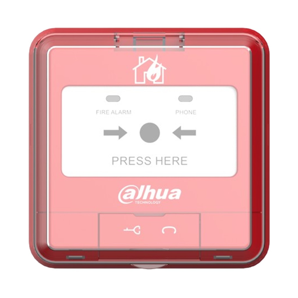 [DHI-HY-A0321-CTXF] Dahua - Estación Manual de Alarma Contra Incendios Direccionable con Cubierta Protectora Botón de Alarma Tipo Pulsador Interfaz de Dos Hilos Sin Polaridad Salida de Contacto Normalmente Abierto Independiente... [WisuAlarm]