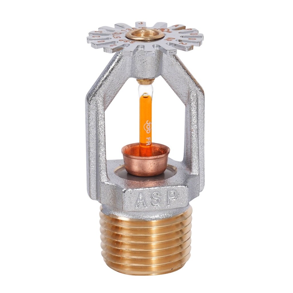 [DHI-HY-NX022-68-SSH-QR-CH-B] Dahua - Rociador de Incendios de Pared Lateral Horizontal de Respuesta Rápida Temperatura de Activación de 68°C Acabado en Cromo Conexión de 1/2 pulgada NPT Elemento Termosensible de Ampolla de Vidrio para Extinción...