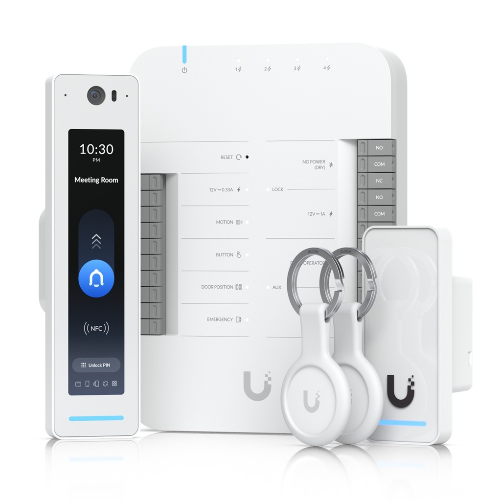 [UA-G3-SK] Ubiquiti - Kit de Inicio UniFi Access G3 Gestión de Accesos para Puertas Lectores y Teclados NFC PoE++ Certificaciones CE FCC IC UL