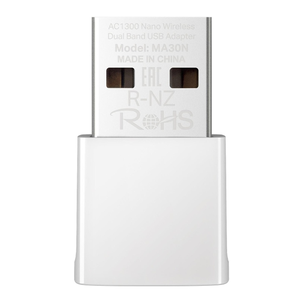 [MA30N] Mercusys - Adaptador USB Inalambrico WiFi Doble Banda Nano AC1300