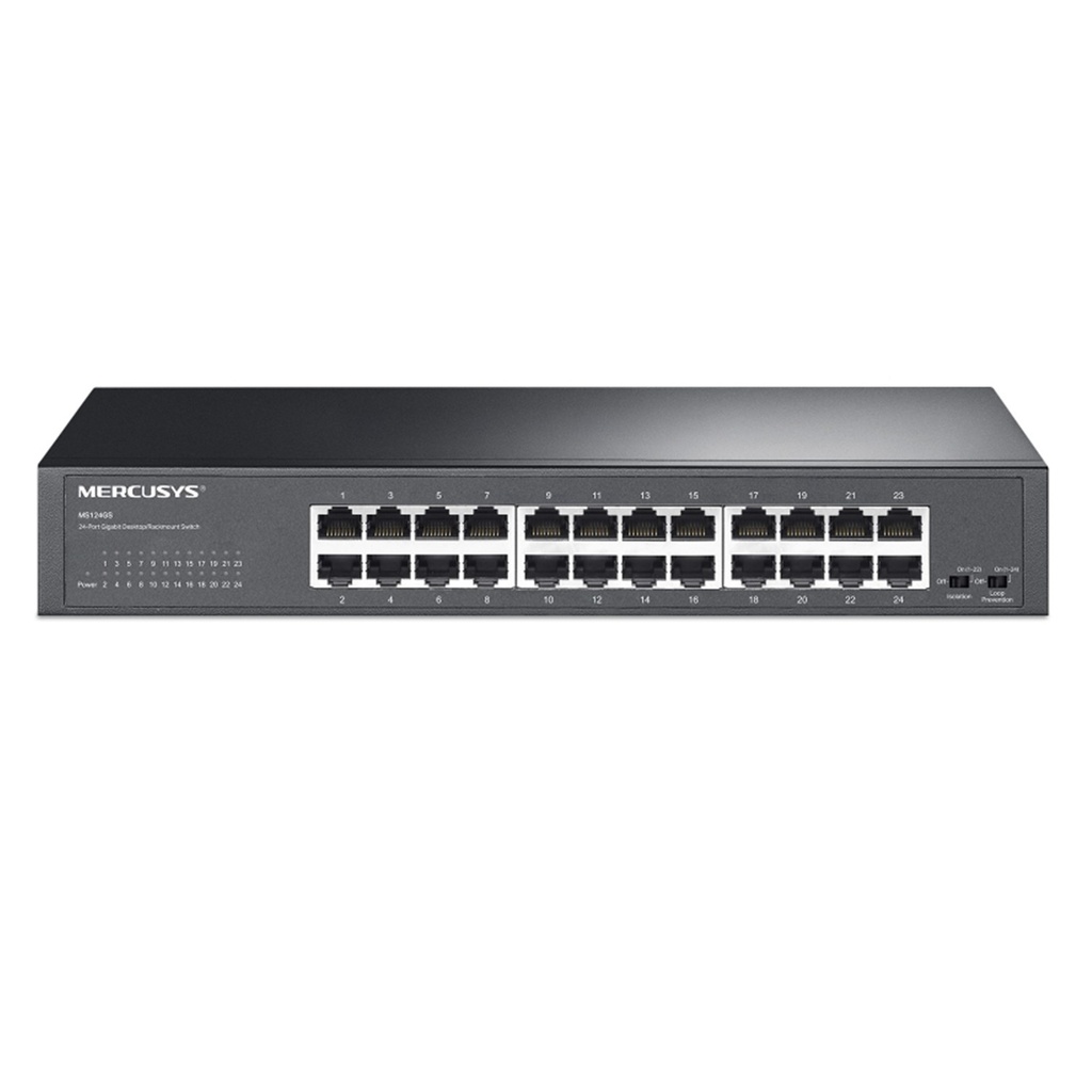 [MS124GS] Mercusys - Switch de Escritorio/Rack de 24 Puertos Gigabit