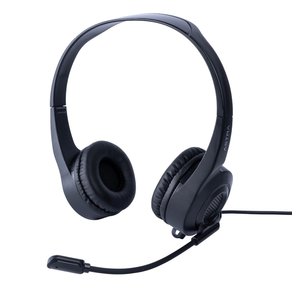 [ASE10BK] Astra - Audifonos con Micrófono y Controlador Multimedia Integrado USB-A [Negro]