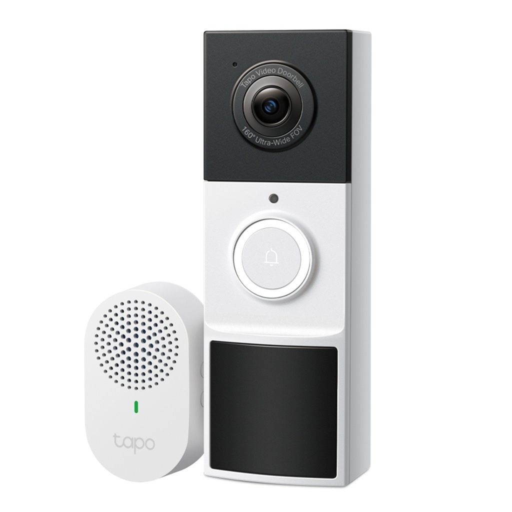 [D210] TP-Link - Timbre Inteligente IP65 con Cámara 3MP y Visión Nocturna a Color [Tapo]