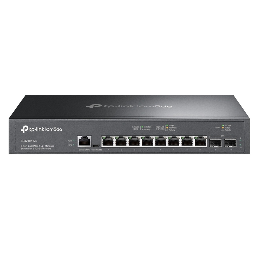 [SG3210X-M2] TP-Link - Switch L2+ de 8 Puertos a 2.5G y 2 SFP+ a 10G [Omada]