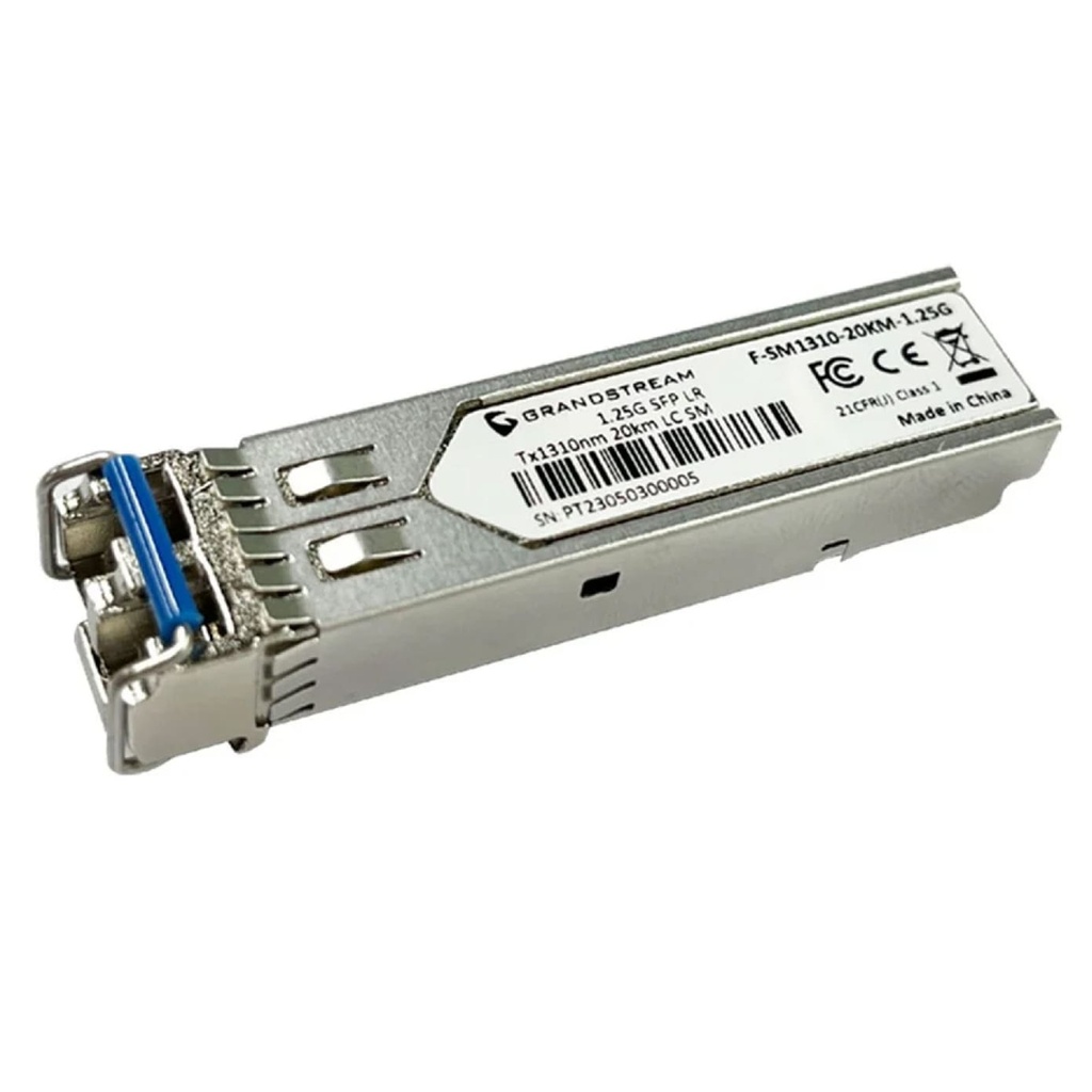 [F-SM1310-20KM-1.25G] Grandstream - Módulo SFP Monomodo SFP de 1.25Gbps longitud de onda 1310nm fibra monomodo distancia máxima 20km