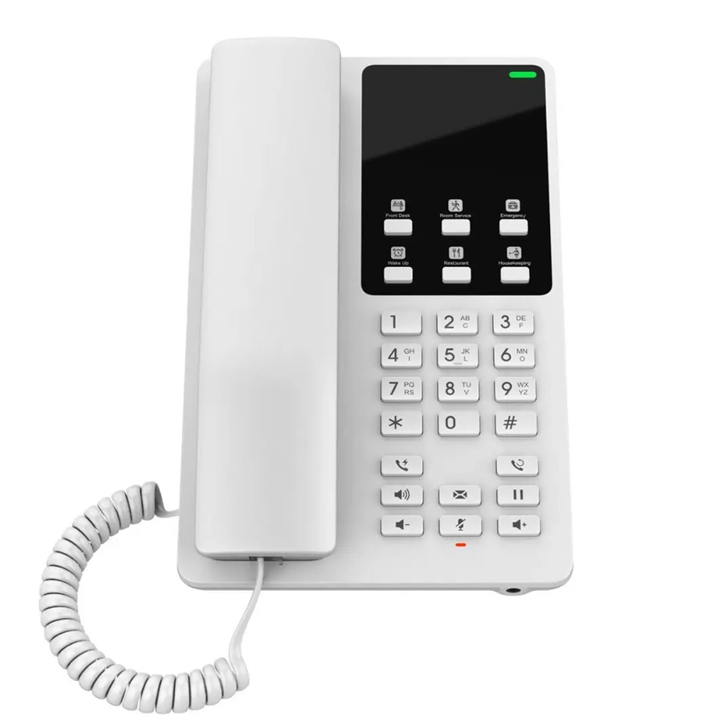 [GHP620] Grandstream - Teléfono IP para Hotelería 2 cuentas SIP 2 líneas 3 teclas programables 10 teclas de marcación rápida PoE integrado Clase 2 un puerto Ethernet 10/100 Mbps