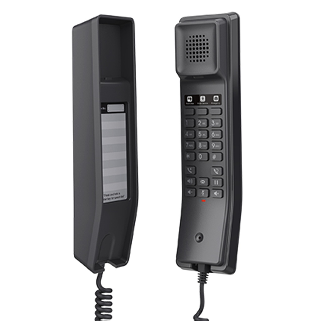 [GHP611] Grandstream - Teléfono IP para Hotelería 2 cuentas SIP 2 líneas 3 teclas programables 10 teclas de marcación rápida un puerto de red 100 Mbps con PoE altavoz HD en el auricular
