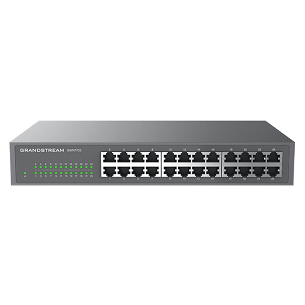[GWN7703] Grandstream - Switch No Administrable 24 puertos RJ45 10/100/1000 Mbps capacidad de conmutación de 48Gbps sin PoE
