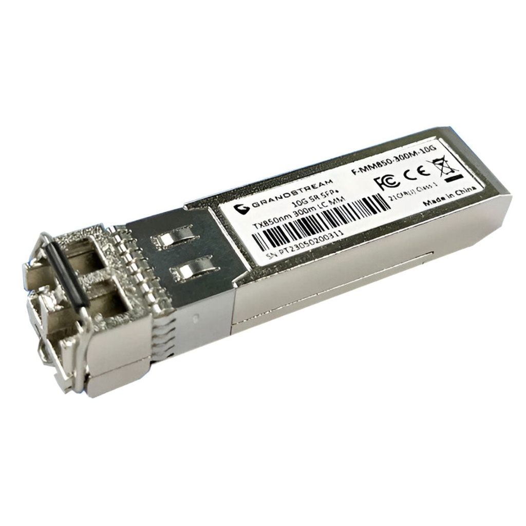 [F-MM850-300M-10G] Grandstream - Módulo SFP+ Multimodo SFP+ de 10Gbps longitud de onda 850nm fibra multimodo distancia máxima 0.3km