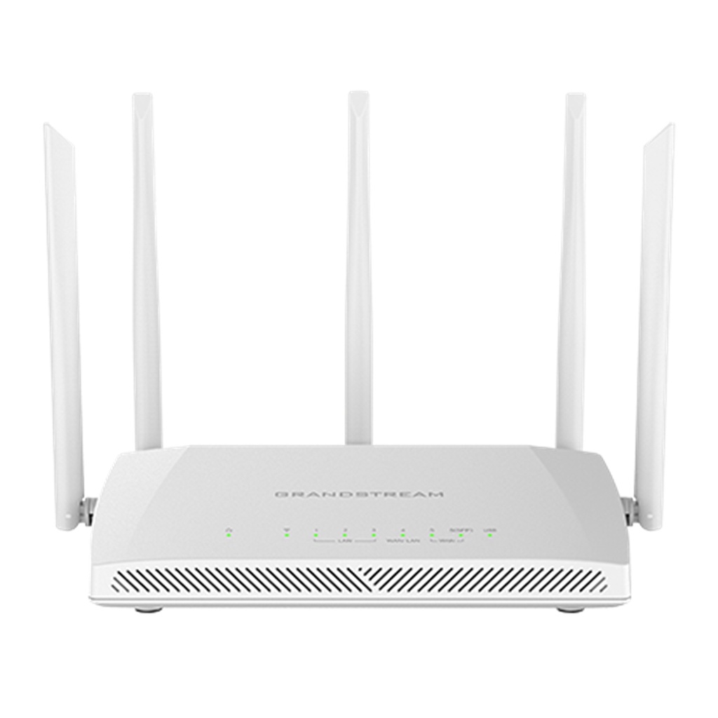 [GWN7062M] Grandstream - Router Wi-Fi 6 AX3000 hasta 3Gbps de rendimiento inalámbrico 2.4GHz 2x2:2 y 5GHz 3x3:2 MU-MIMO hasta 256 clientes concurrentes 1 puerto WAN combo SFP/RJ45 de 2.5G 1 WAN/LAN Gigabit 1 LAN de 2.5G y 2 LAN de 1G
