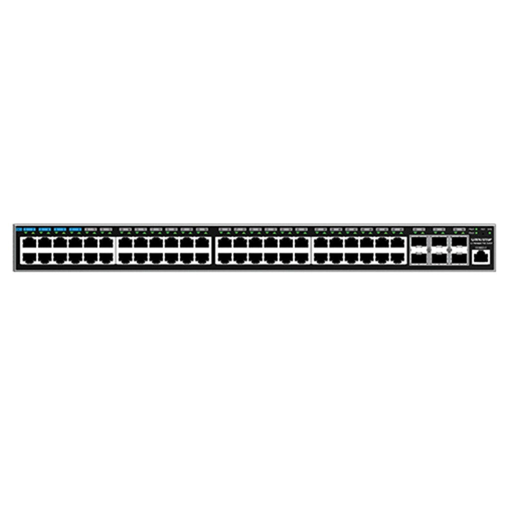 [GWN7816P] Grandstream - Switch PoE Capa 3 48 puertos Gigabit Ethernet y 6 puertos SFP+ de 10 Gigabit 48 puertos PoE IEEE 802.3af/at/bt presupuesto total de 740W con 1 fuente capacidad de conmutación de 216Gbps