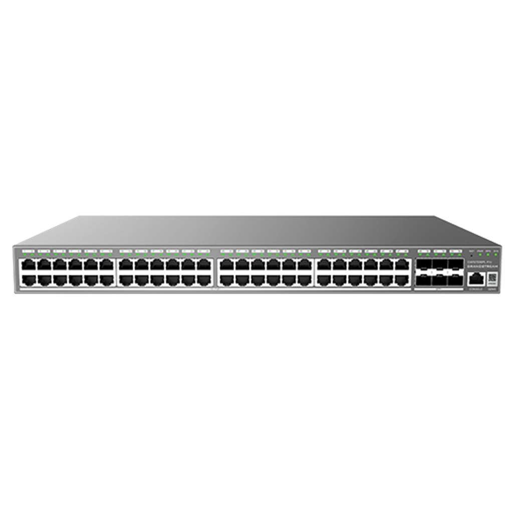 [GWN7806PL Pro] Grandstream - Switch PoE Administrable switch Capa 2++ con 48 puertos Gigabit Ethernet y 6 puertos SFP+ 48 puertos PoE IEEE 802.3af/at presupuesto total de 400W capacidad de conmutación de 216Gbps