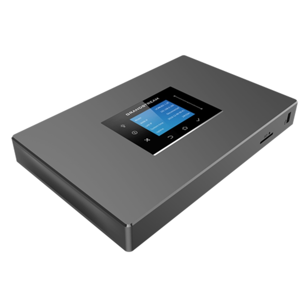 [UCM6301] Grandstream - Central Telefónica IP (IP PBX) 1 puerto FXS RJ11 1 puerto FXO RJ11 hasta 500 usuarios 75 llamadas concurrentes G.711 tres puertos Gigabit autoadaptables con PoE+
